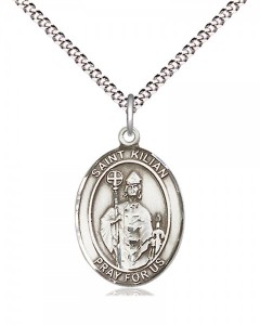 Women's Pewter Oval St. Kilian Medal [BLPW488]