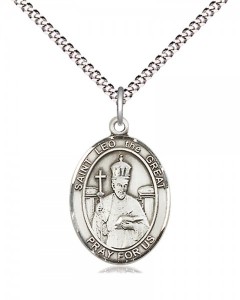 Women's Pewter Oval St. Leo the Great Medal [BLPW551]
