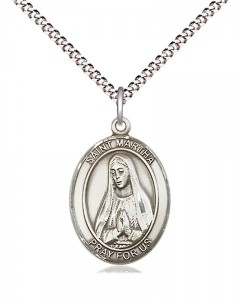 Women's Pewter Oval St. Martha Medal [BLPW496]