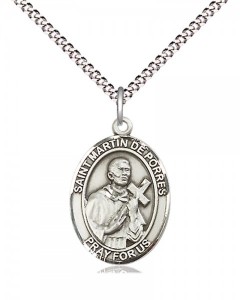 Women's Pewter Oval St. Martin De Porres Medal [BLPW517]