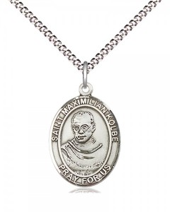 Women's Pewter Oval St. Maximilian Kolbe Medal [BLPW494]