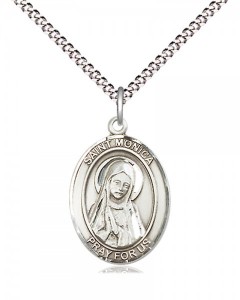 Women's Pewter Oval St. Monica Medal [BLPW507]