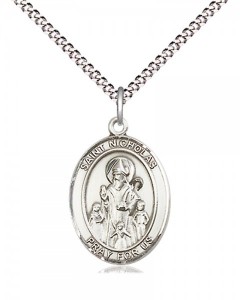 Women's Pewter Oval St. Nicholas Medal [BLPW508]