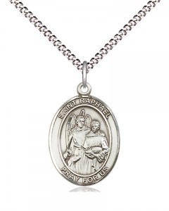 Women's Pewter Oval St. Raphael the Archangel Medal [BLPW520]