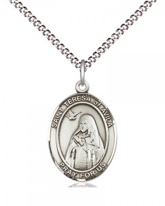 Women's Pewter Oval St. Teresa of Avila Medal [BLPW529]