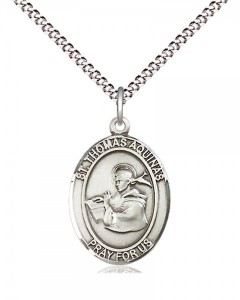 Women's Pewter Oval St. Thomas Aquinas Medal [BLPW535]