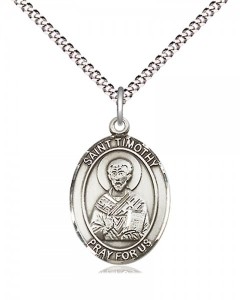 Women's Pewter Oval St. Timothy Medal [BLPW532]
