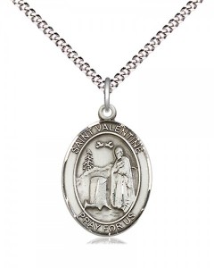 Women's Pewter Oval St. Valentine of Rome Medal [BLPW552]