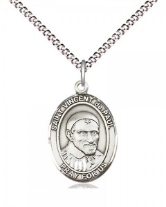 Women's Pewter Oval St. Vincent De Paul Medal [BLPW564]