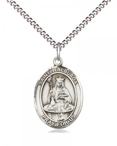 Women's Pewter Oval St. Walburga Medal [BLPW557]