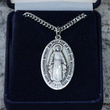 Miraculous Medal Sterling Silver for Men