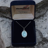 Miraculous Medal Blue Sterling Silver