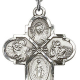 4 Way Cross Pendant, Sterling Silver