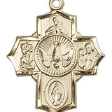 5 Way Cross Pendant, Gold Filled - No Chain