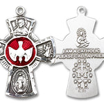 5 Way Cross Pendant, Sterling Silver - No Chain