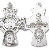 5 Way Cross Pendant, Sterling Silver - No Chain