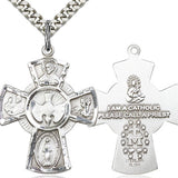 5 Way Cross Pendant, Sterling Silver