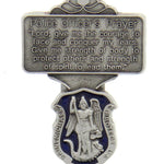 St. Michael Police Officer Prayer Visor Clip with Blue Enamel - Silver-tone