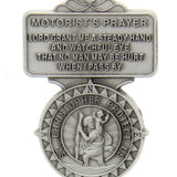St. Christopher Motorist's Prayer Visor Clip - Silver-tone