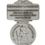 St. Christopher Motorist's Prayer Visor Clip - Silver-tone