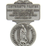 Our Lady of Guadalupe Visor Clip in Spanish - Silver-tone