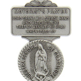 Our Lady of Guadalupe Visor Clip in Spanish - Silver-tone