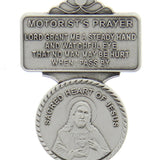 Sacred Heart Motorist's Prayer Visor Clip - Silver-tone