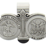St. Michael U.S. Army Visor Clip - Silver-tone
