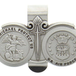 St. Michael U.S. Air Force Visor Clip - Silver-tone