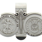 St. Michael U.S. Air Force Visor Clip - Silver-tone