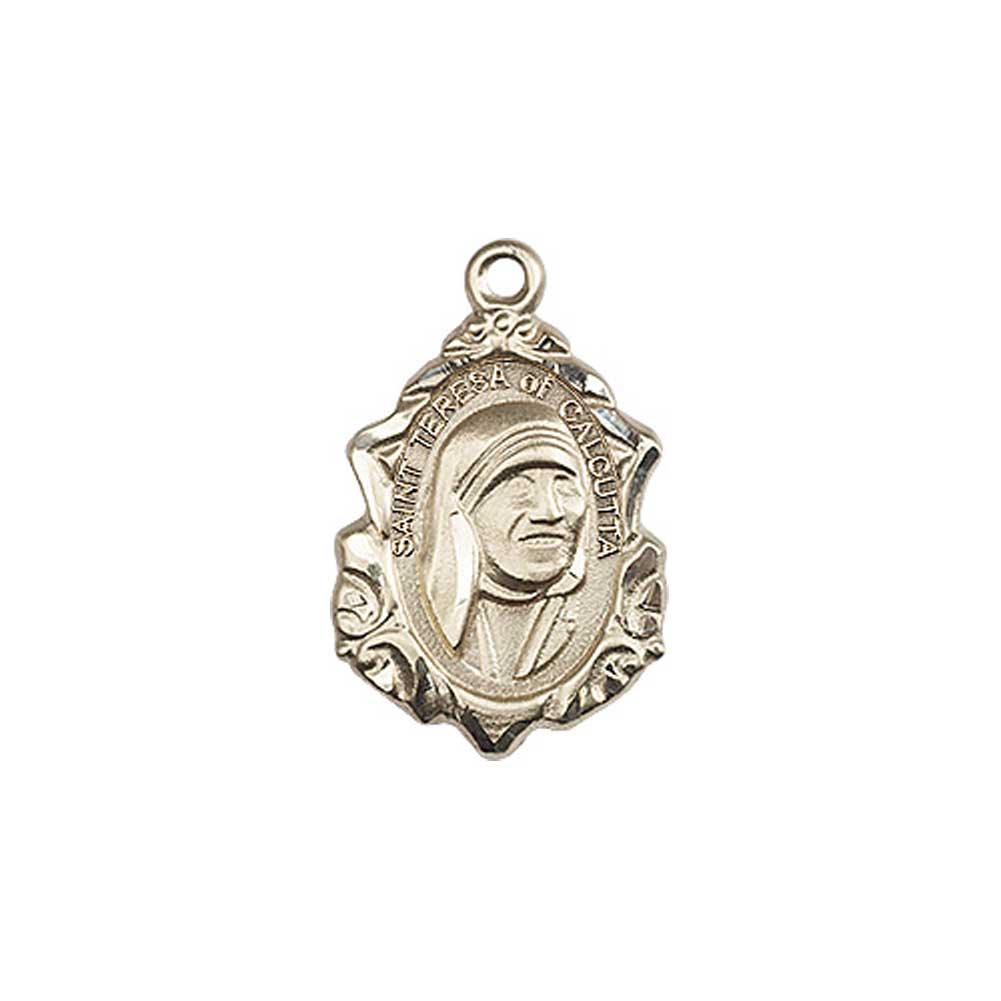 St.Teresa of Calcutta Medal, 14 Karat Gold - 14 KT Yellow Gold
