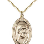 St. Teresa of Calcutta Medal, Gold Filled - Gold-tone