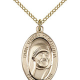 St. Teresa of Calcutta Medal, Gold Filled - Gold-tone