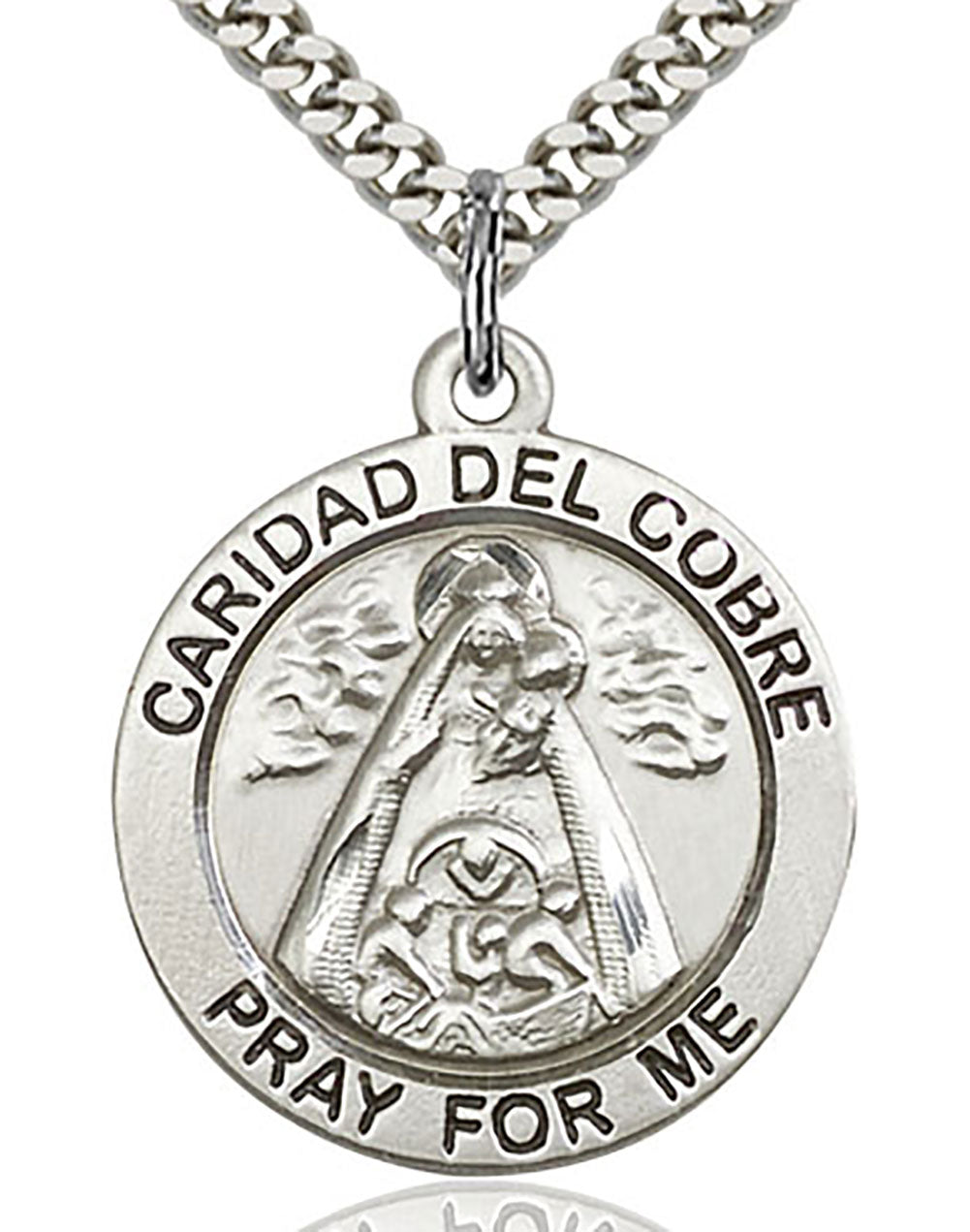 Caridad Del Cobre Medal, Sterling Silver