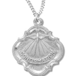 Youth Sterling Silver Baroque Style Confirmation Necklace with Chain - 18&quot; 1.8mm Sterling Silver Chain + Clasp