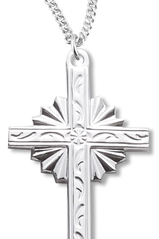 Cross Necklace, Sterling Silver with Chain with Options