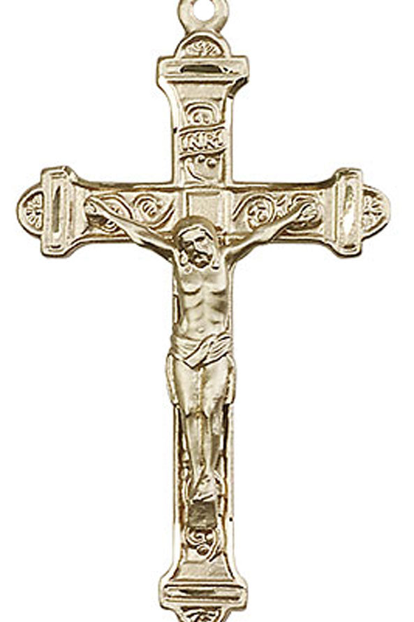 Crucifix Pendant, Gold Filled - No Chain