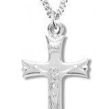 Women's Sterling Silver Crucifix Necklace with Chain Options