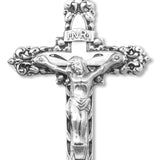 Men's Sterling Silver Filigree Cut Crucifix Necklace with Chain Options