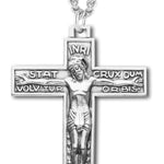 Men's Carthusian Order Necklace, Sterling Silver with Chain Options - 24&quot; Sterling Silver Chain + Clasp