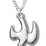 Heartland Store Women's Polished Sterling Silver Descending Dove Necklace with Chain Options