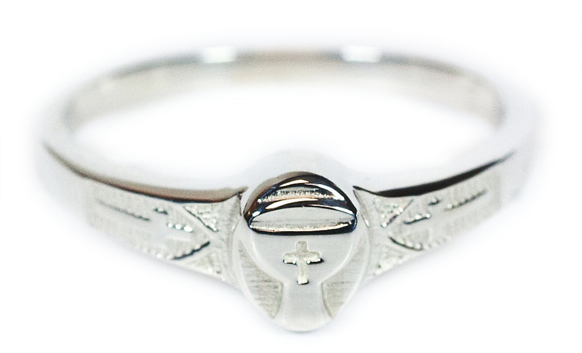 First Communion Sterling Silver Chalice Ring - Sterling Silver