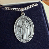 Men's Pewter Oval St. Joseph the Worker Medal