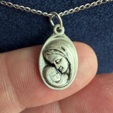 Madonna and Child Medal, Sterling Silver
