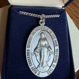 Large Miraculous Medal, Sterling Silver