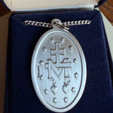 Large Miraculous Medal, Sterling Silver