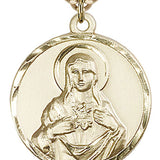 Immaculate Heart of Mary Medal, Gold Filled