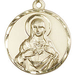 Immaculate Heart of Mary Medal, Gold Filled - No Chain