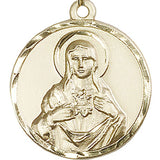 Immaculate Heart of Mary Medal, Gold Filled - No Chain