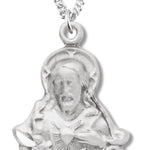 Women's Jesus Charm Necklace, Sterling Silver with Chain Options - 18&quot; 1.8mm Sterling Silver Chain + Clasp